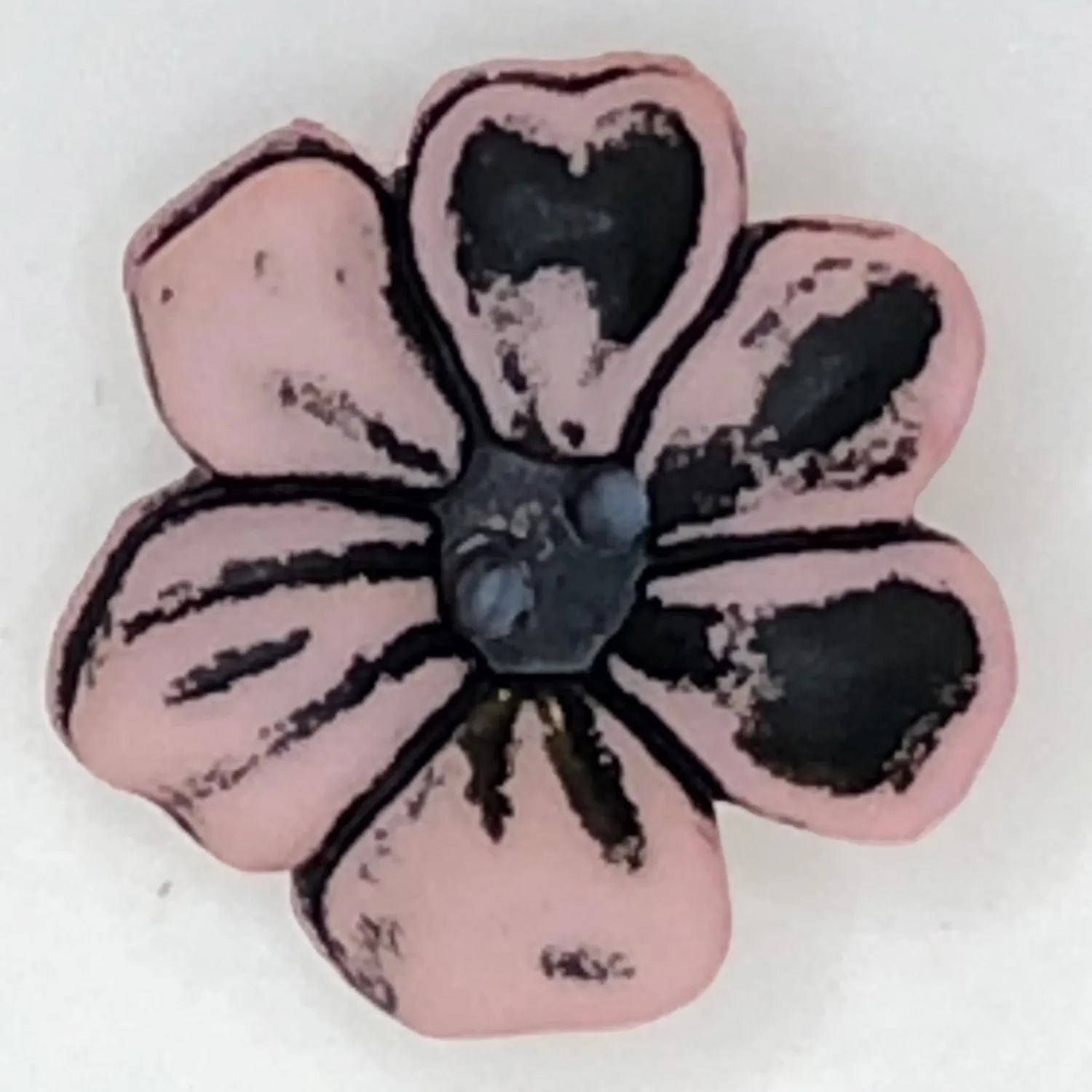 2 Hole Matt Flower Frangipani Button 38mm