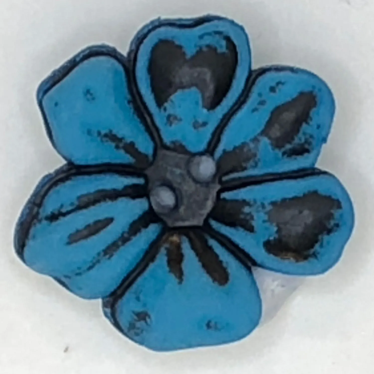 2 Hole Matt Flower Frangipani Button 38mm