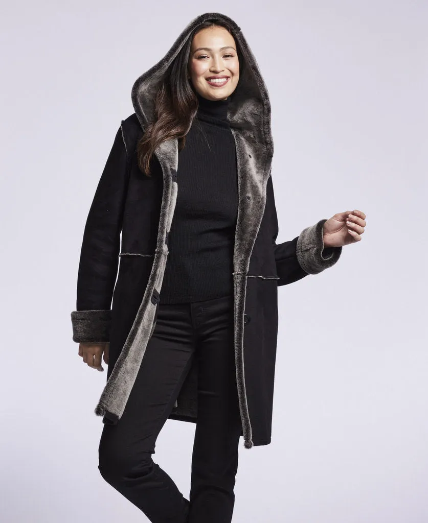 3291HD Hooded spill seam shearling