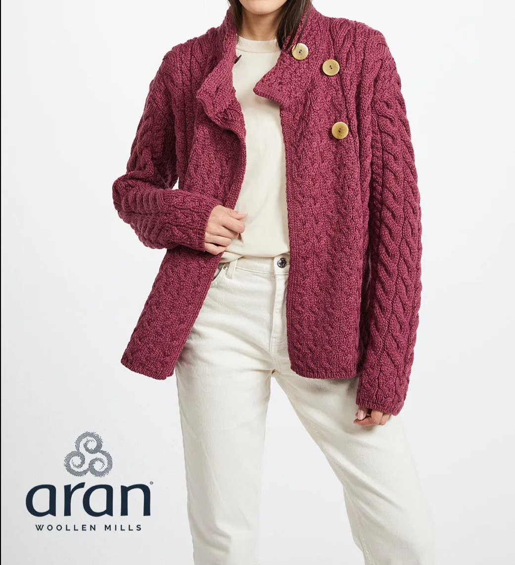 Aran Woollen Mills Super Soft Merino 3 Button Sweater