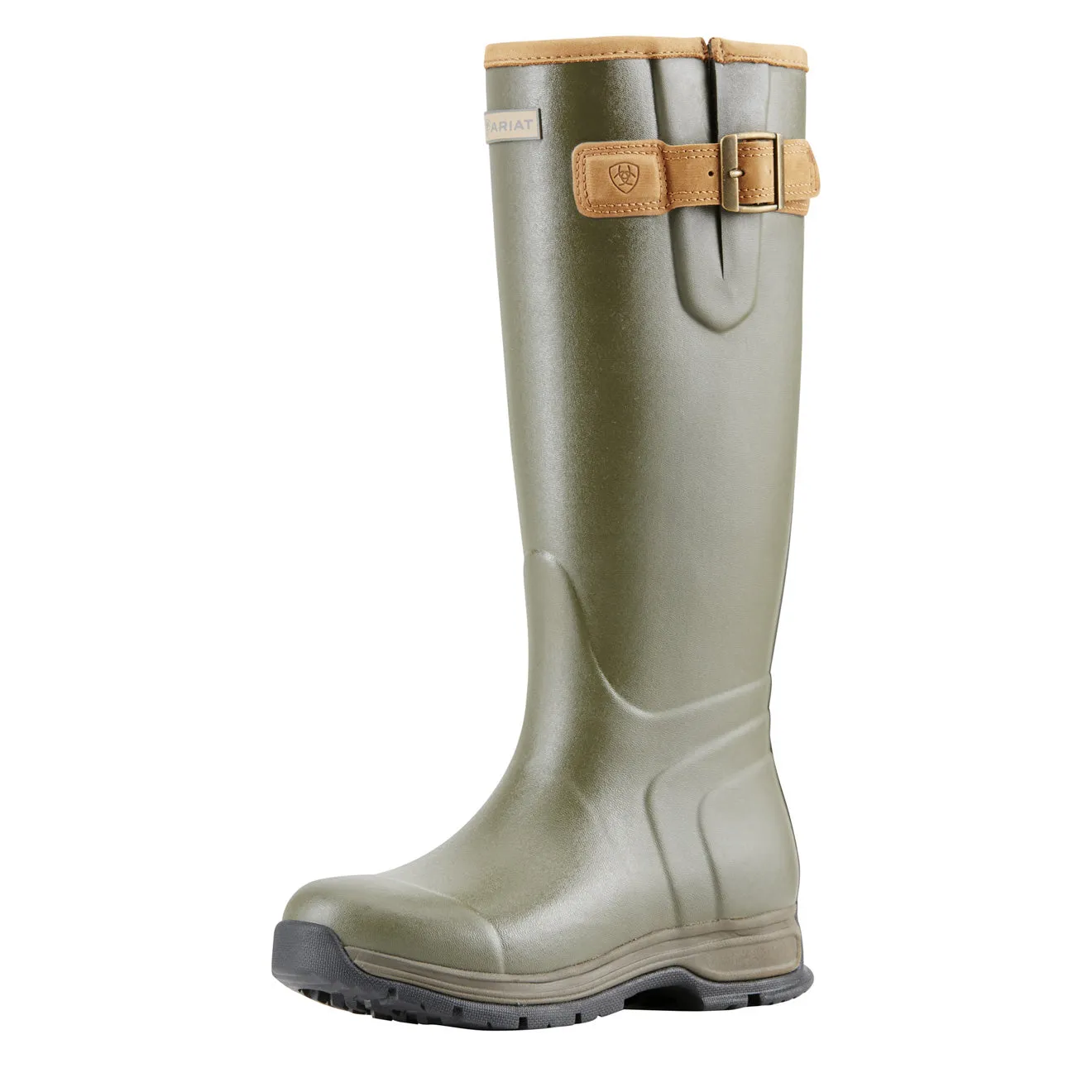 Ariat Womens Burford Waterproof Rubber Wellington Olive Green