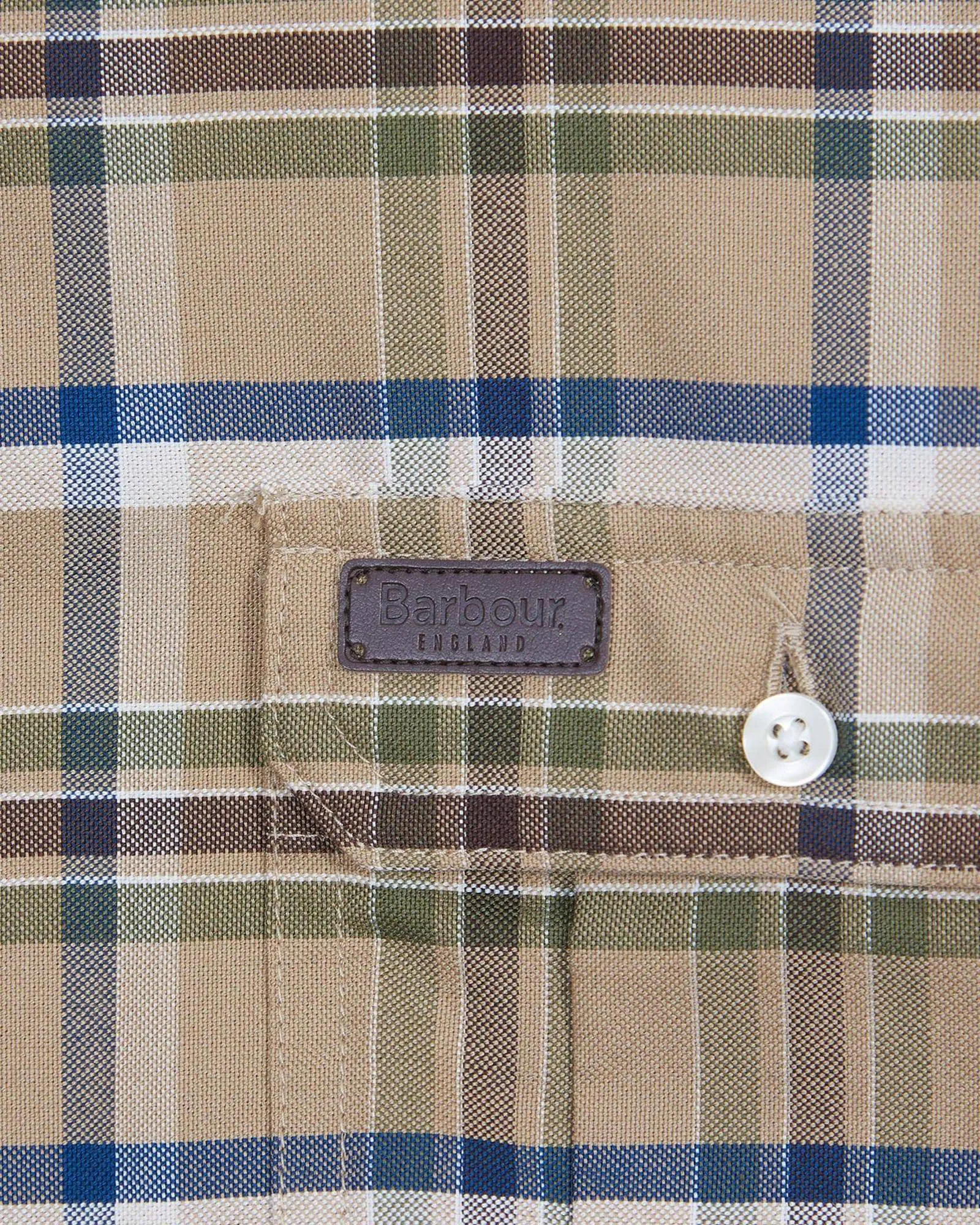 Barbour Barton Coolmax Performance Buttondown Collar Shirt in Stone