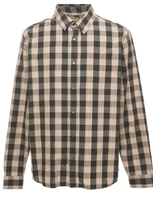 Beige & Black Checked Shirt - L