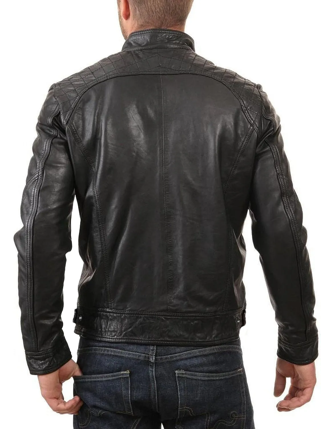 Blazeon Green Biker Leather Jacket