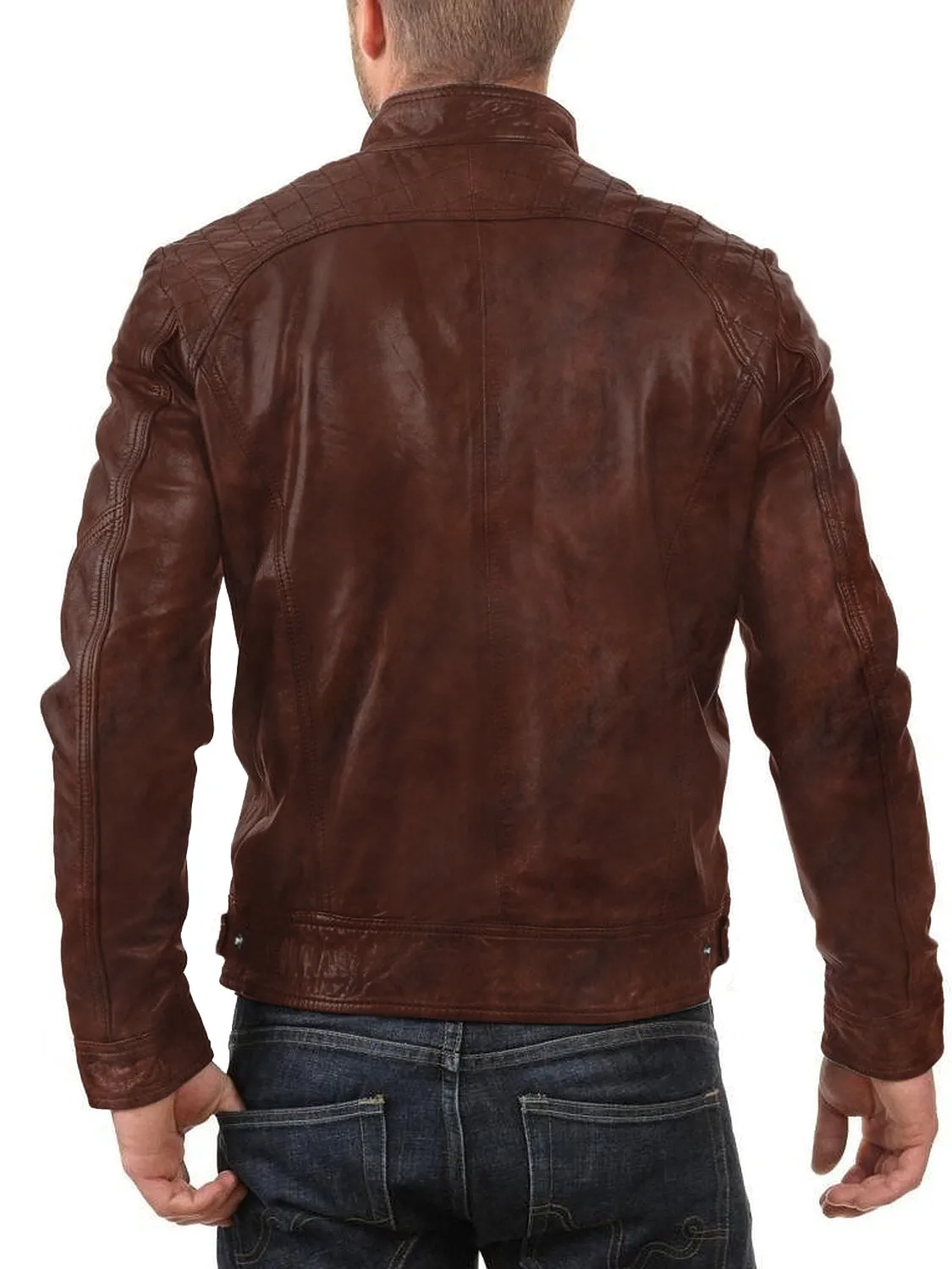 Blazeon Green Biker Leather Jacket