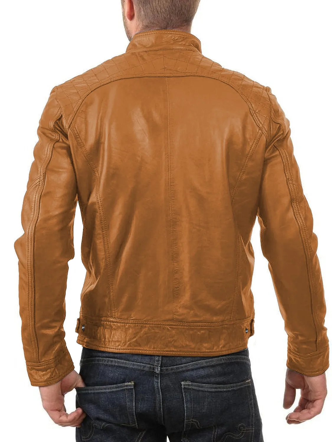 Blazeon Green Biker Leather Jacket