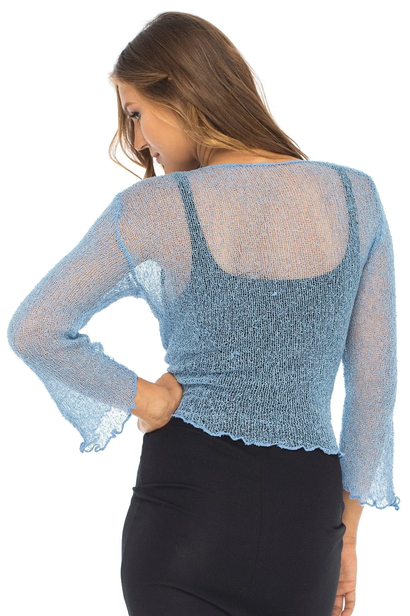 Classic Sheer Shrug Knit Cardigan