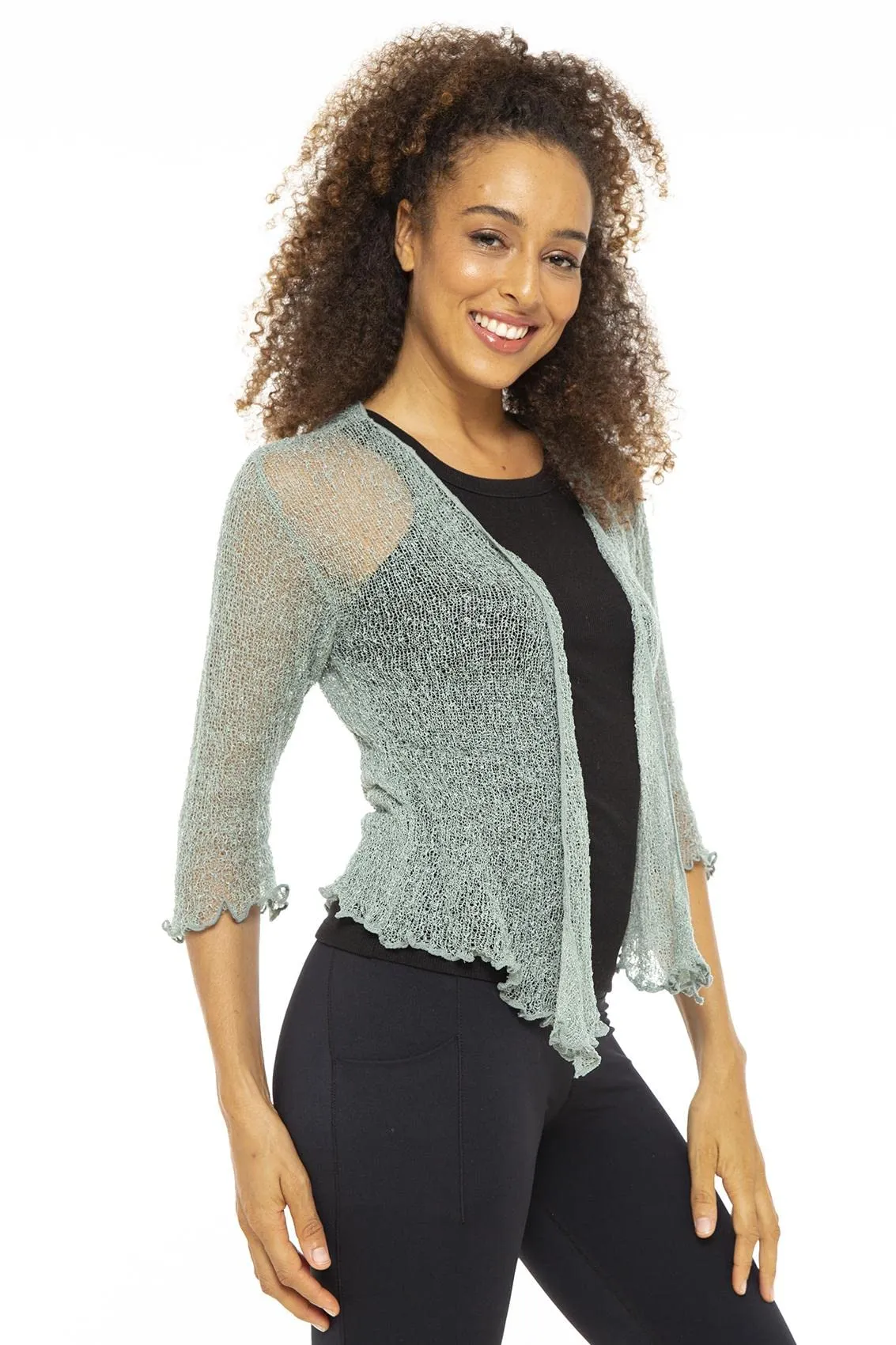 Classic Sheer Shrug Knit Cardigan