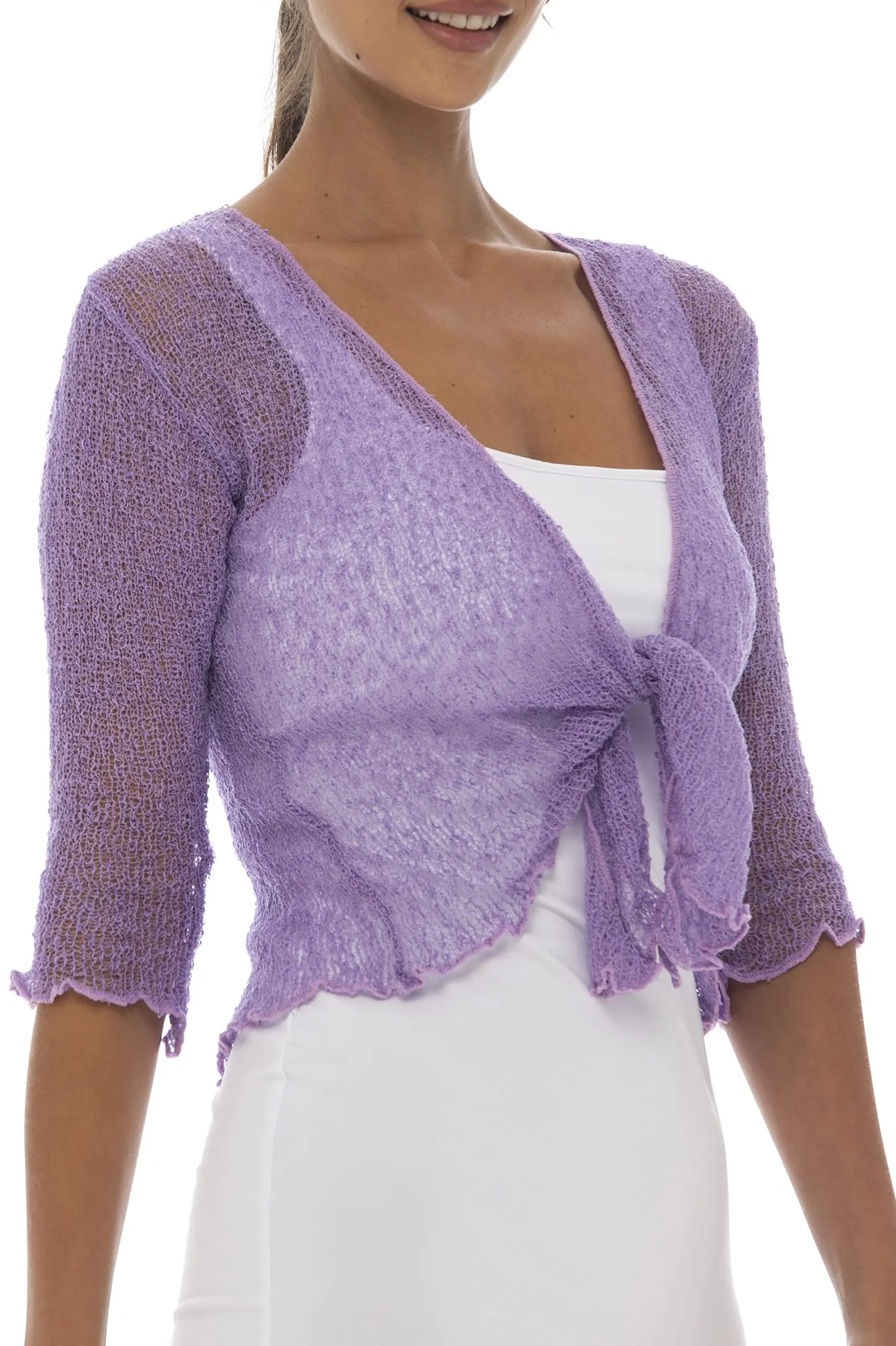 Classic Sheer Shrug Knit Cardigan