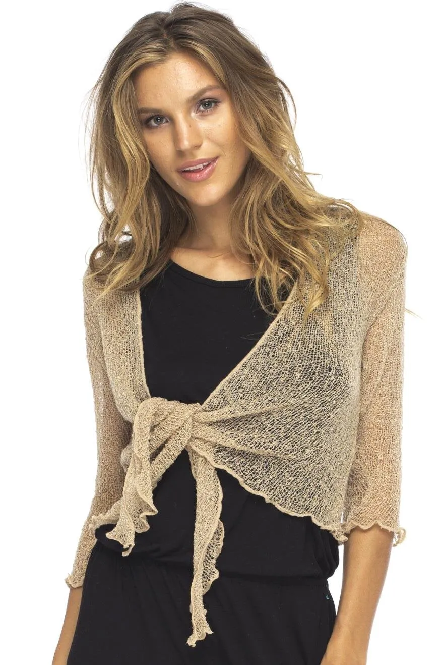 Classic Sheer Shrug Knit Cardigan