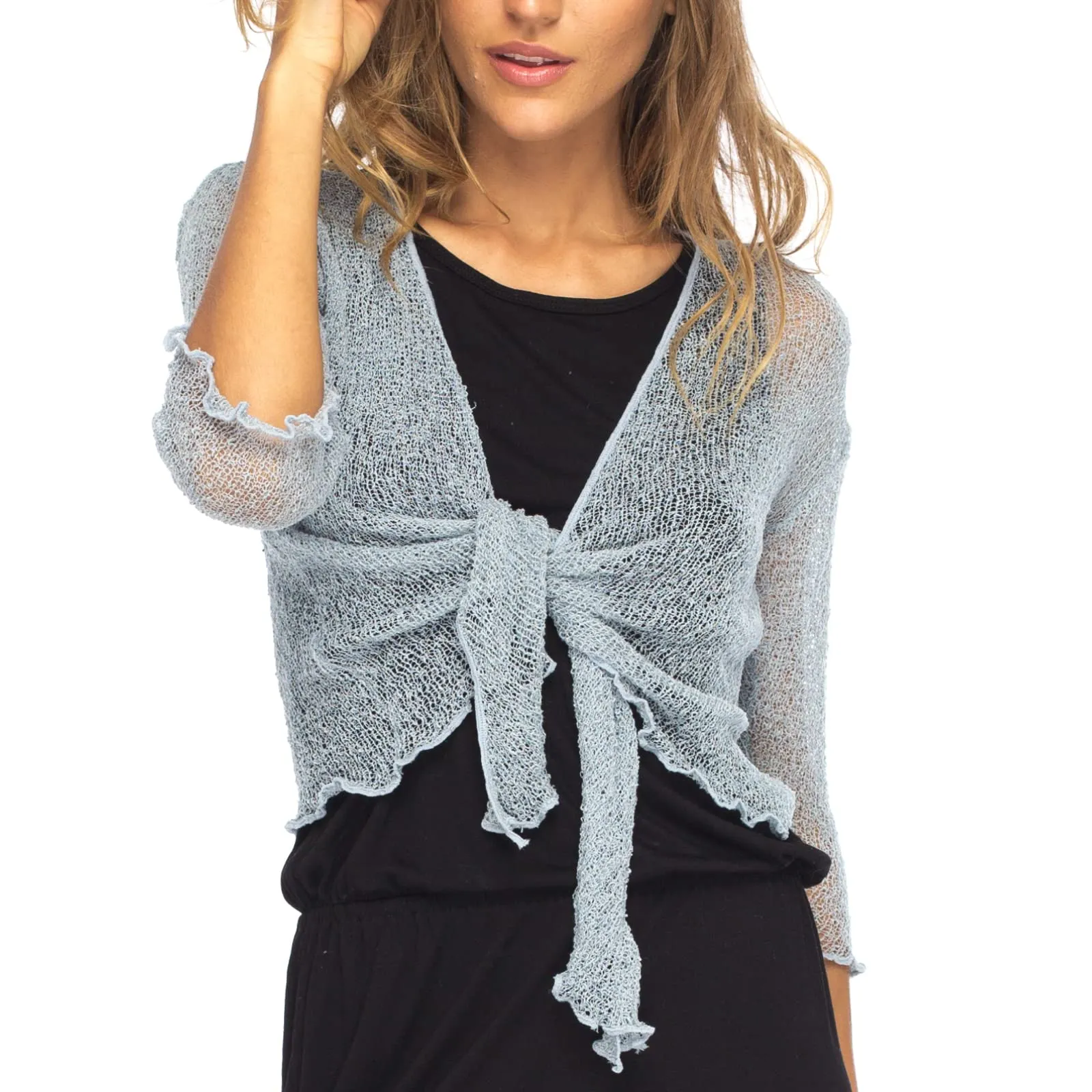 Classic Sheer Shrug Knit Cardigan