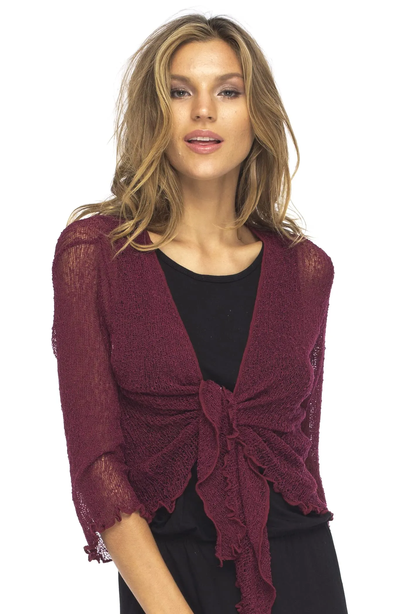 Classic Sheer Shrug Knit Cardigan