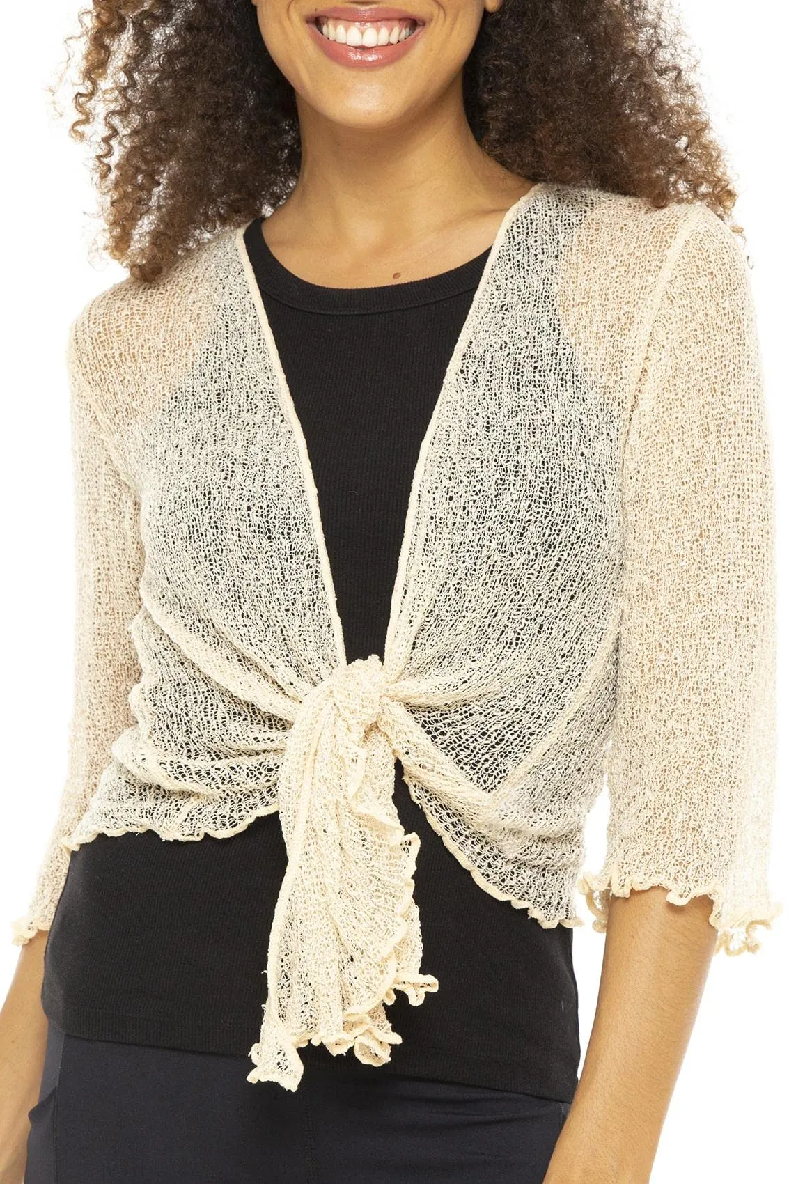 Classic Sheer Shrug Knit Cardigan