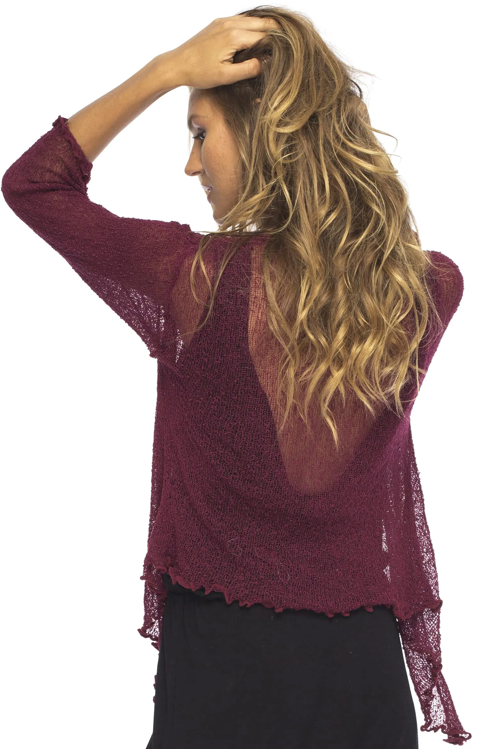 Classic Sheer Shrug Knit Cardigan