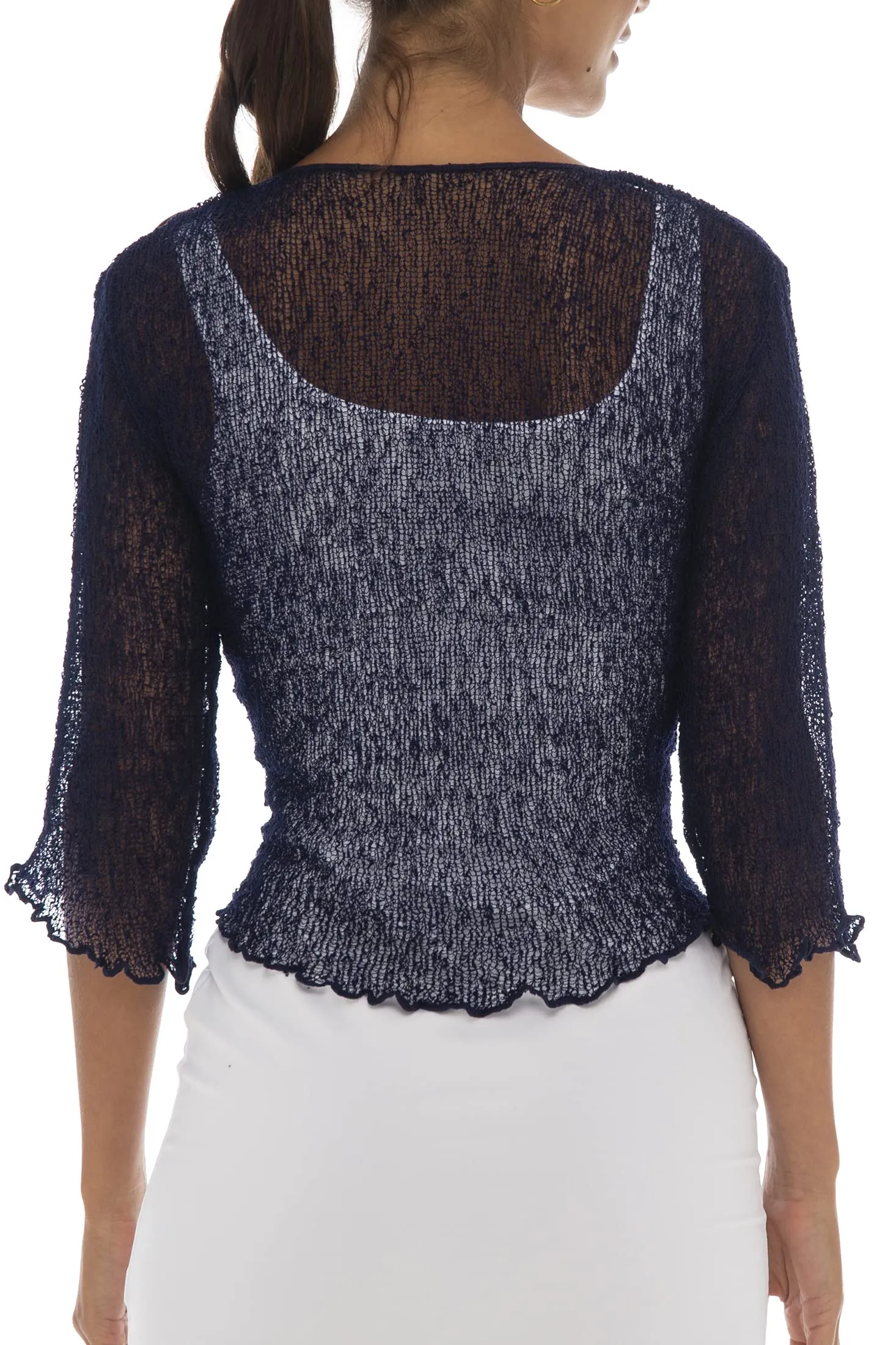 Classic Sheer Shrug Knit Cardigan