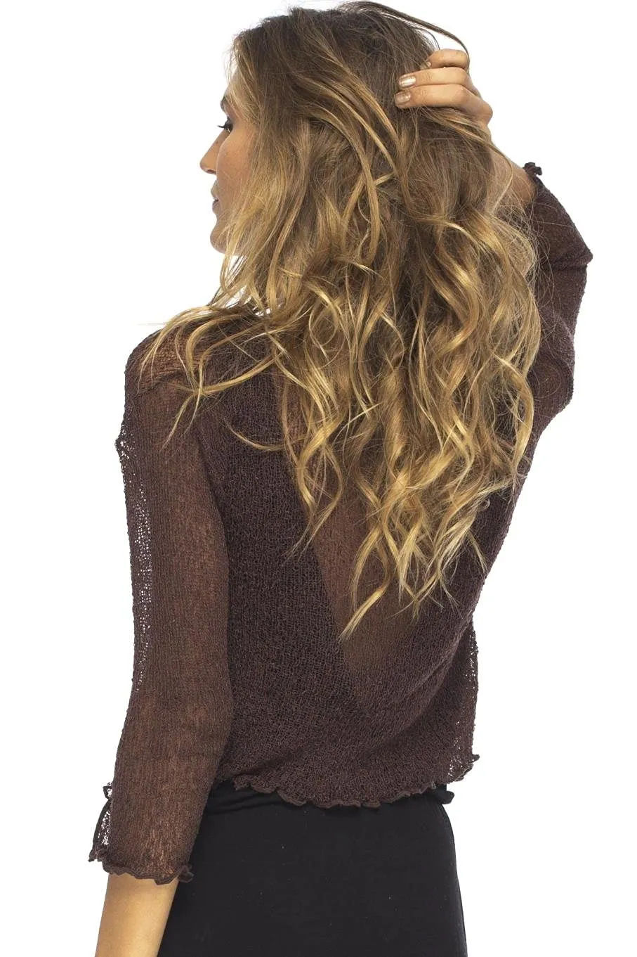 Classic Sheer Shrug Knit Cardigan