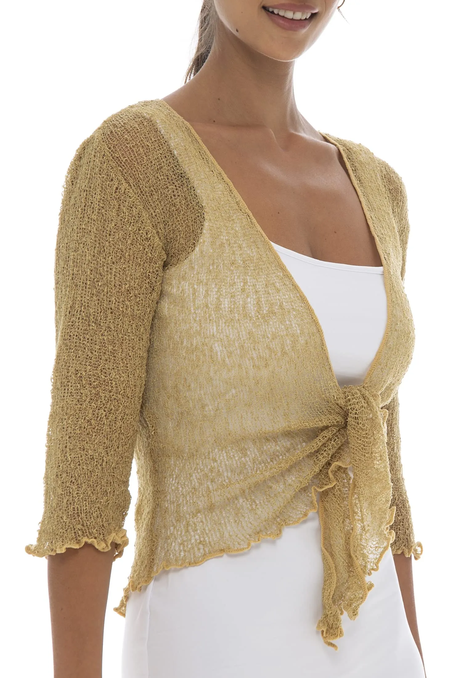 Classic Sheer Shrug Knit Cardigan