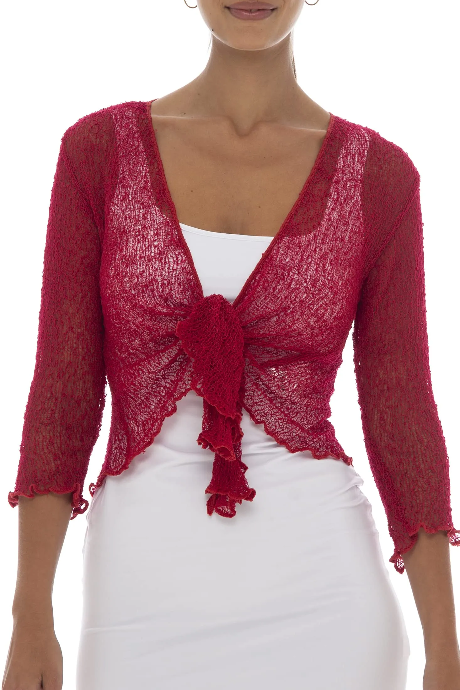 Classic Sheer Shrug Knit Cardigan