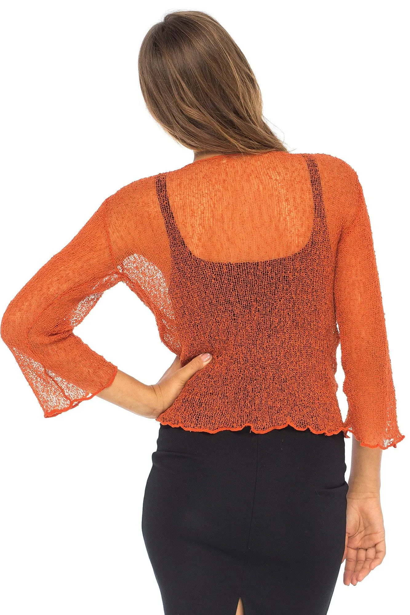 Classic Sheer Shrug Knit Cardigan