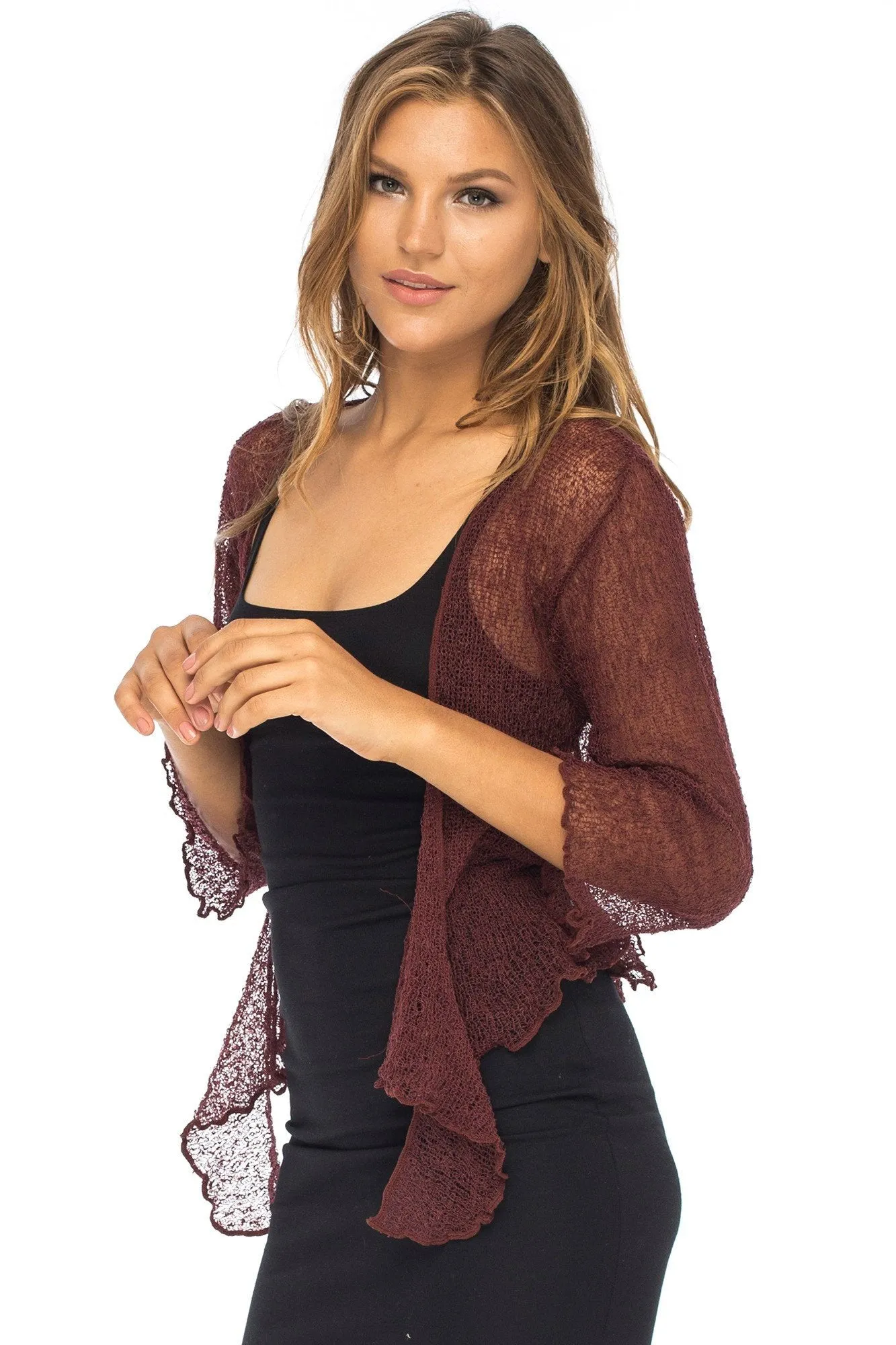 Classic Sheer Shrug Knit Cardigan