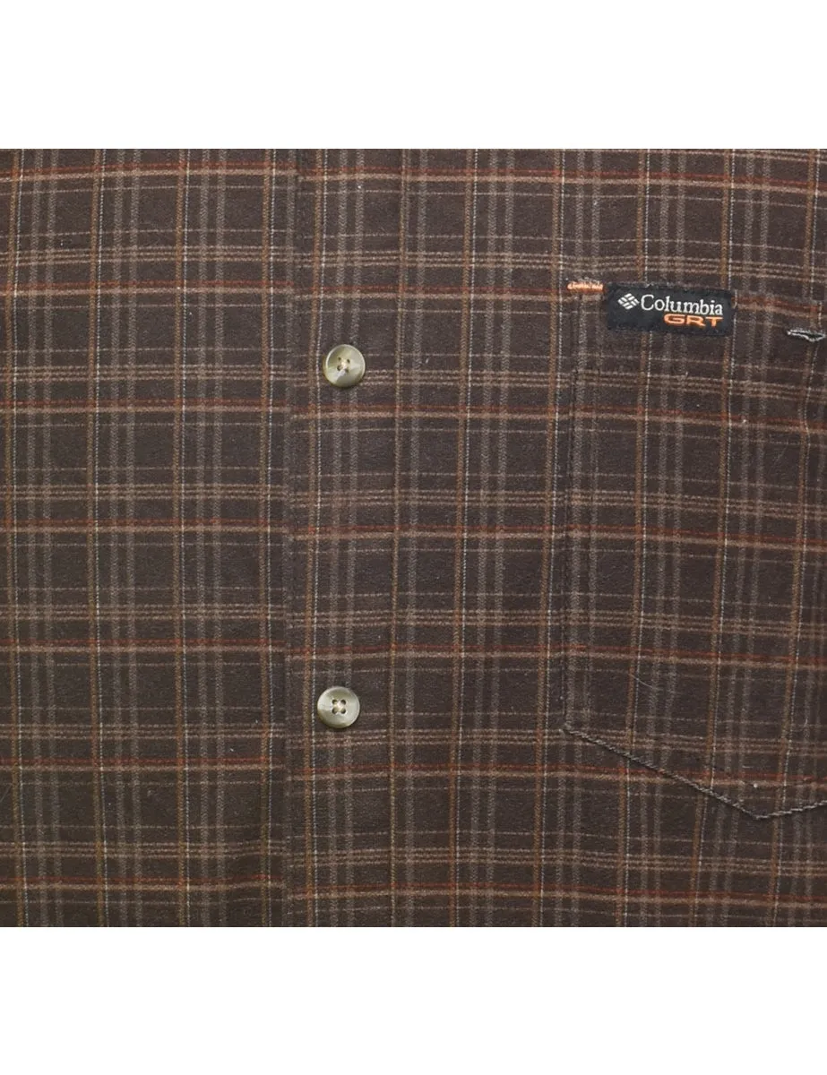 Columbia Checked Brown Shirt - XL