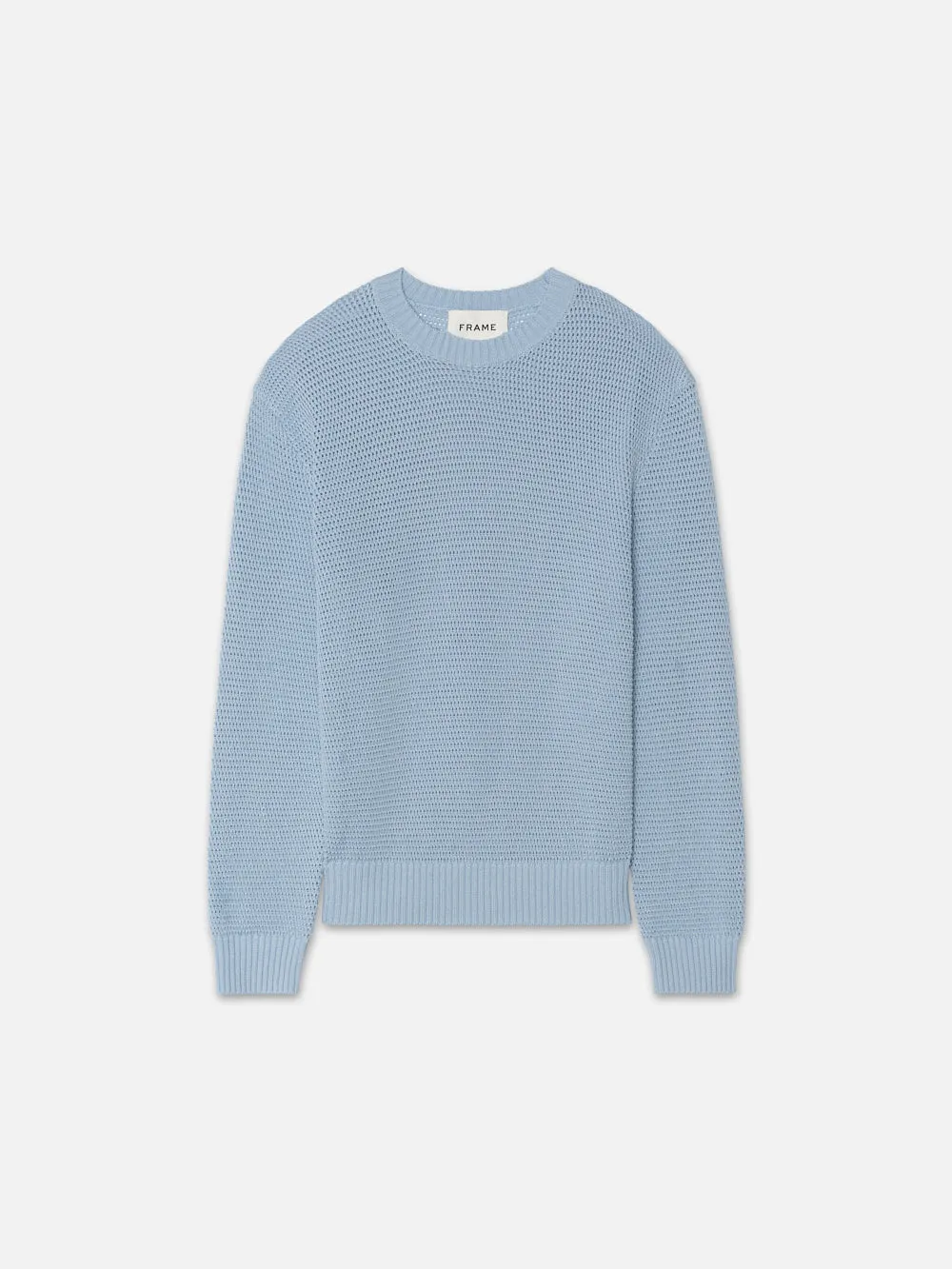 Cotton Blend Sweater -- Light Blue