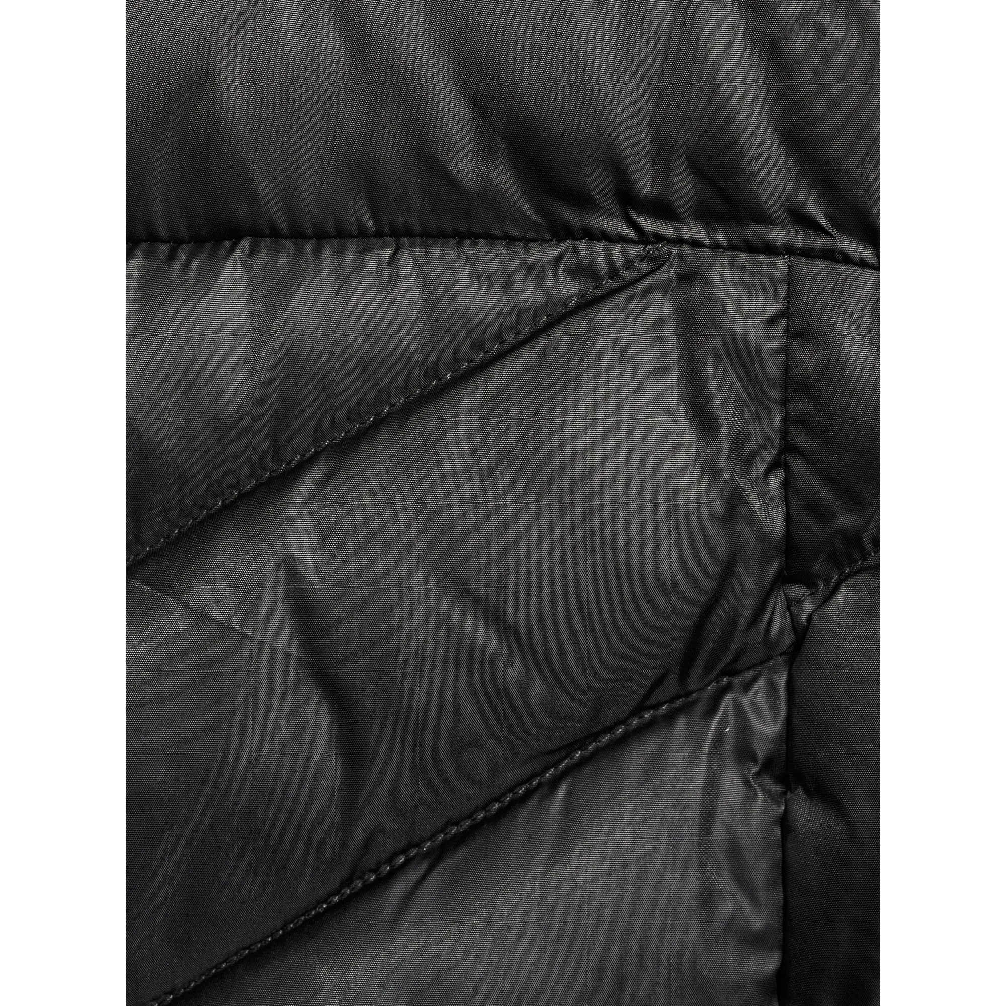 Down Blend Chevron Quilted Puffer Vest Black