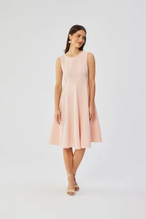 Elegant A-Line Sleeveless Day Dress with Polish Flair