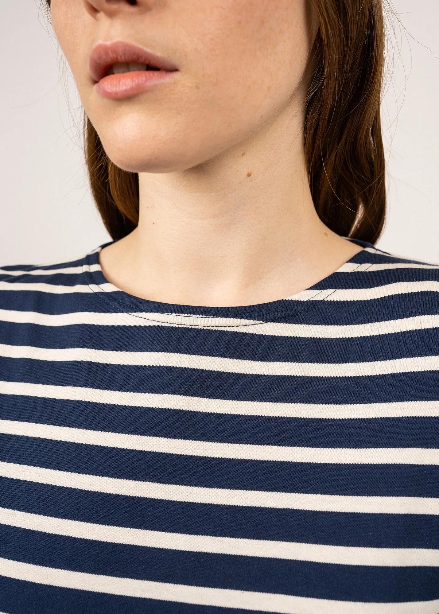 Etrille short sleeve striped sailor shirt - regular fit, in light cotton (MARINE/ECRU)