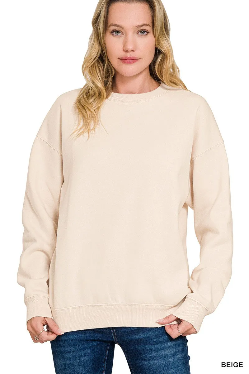 Fleece Crewneck Pullover Sweatshirts*