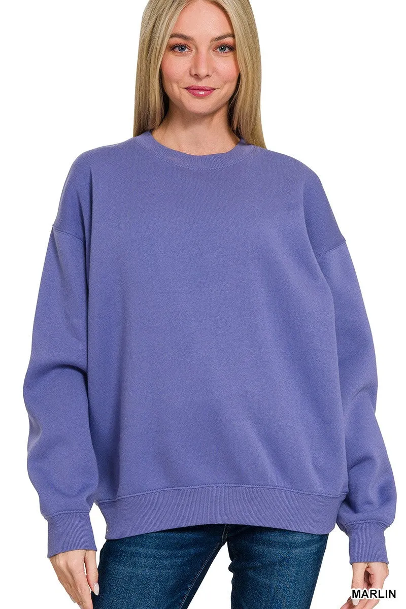 Fleece Crewneck Pullover Sweatshirts*