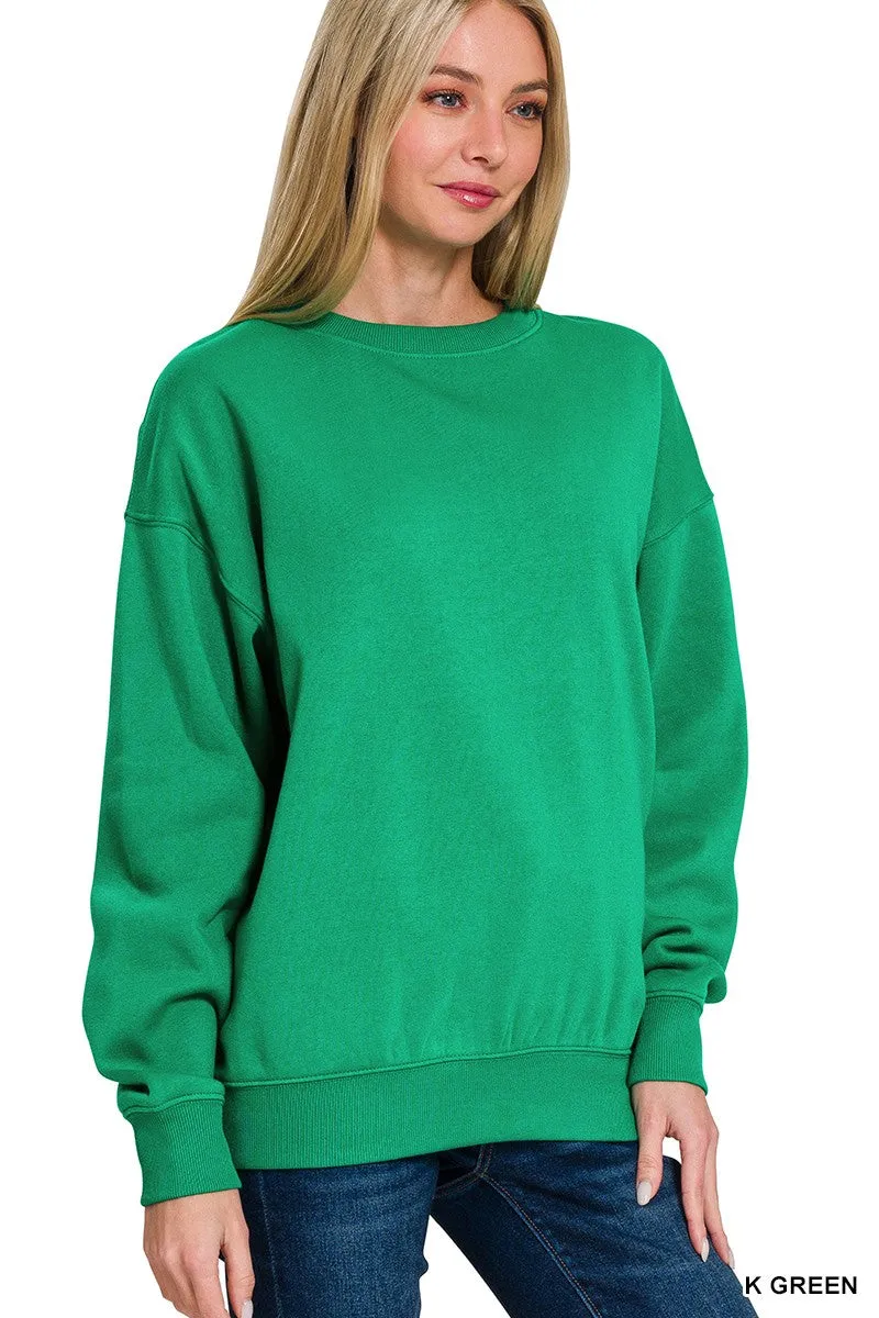 Fleece Crewneck Pullover Sweatshirts*