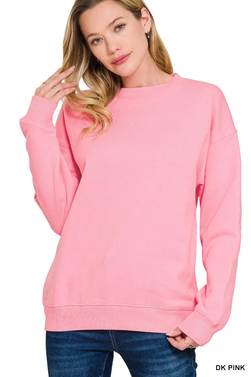 Fleece Crewneck Pullover Sweatshirts*