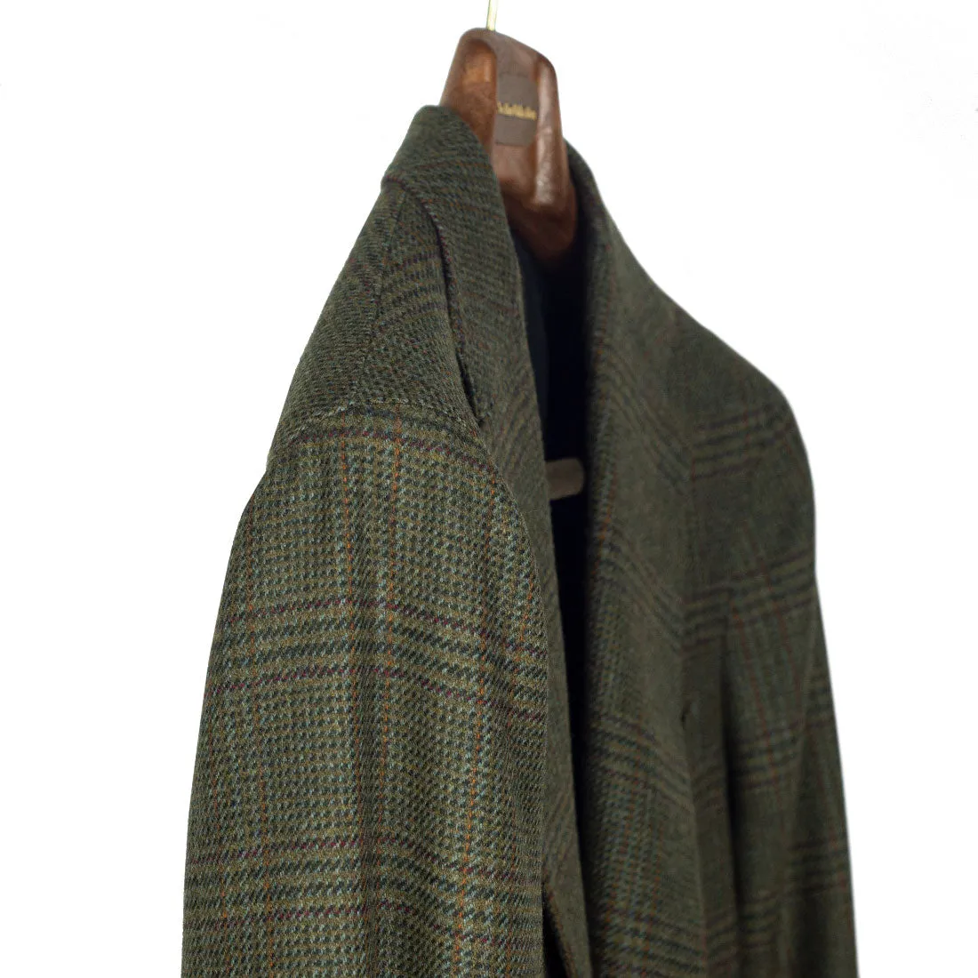 Fox Bros green & brown glencheck sport coat, 13 oz wool & cashmere