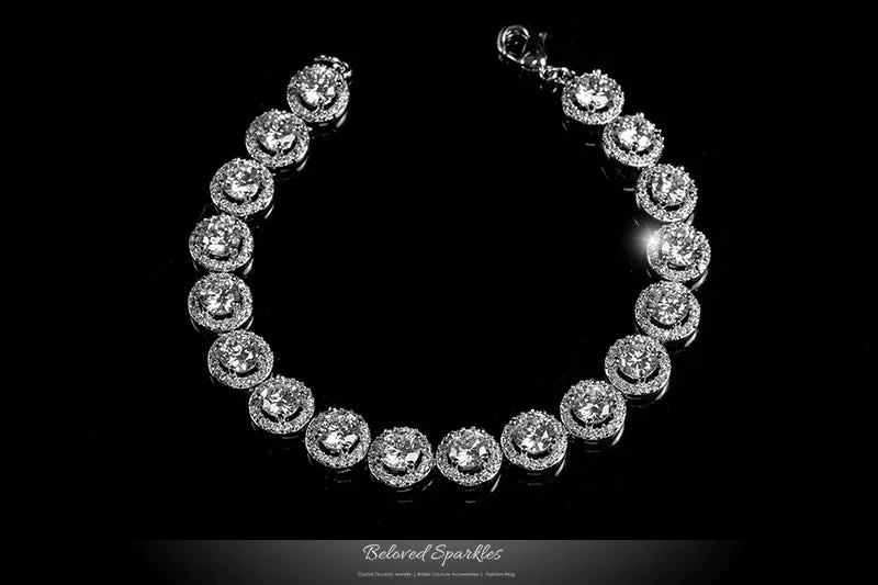 Galina Round Halo Statement Bracelet - 7in