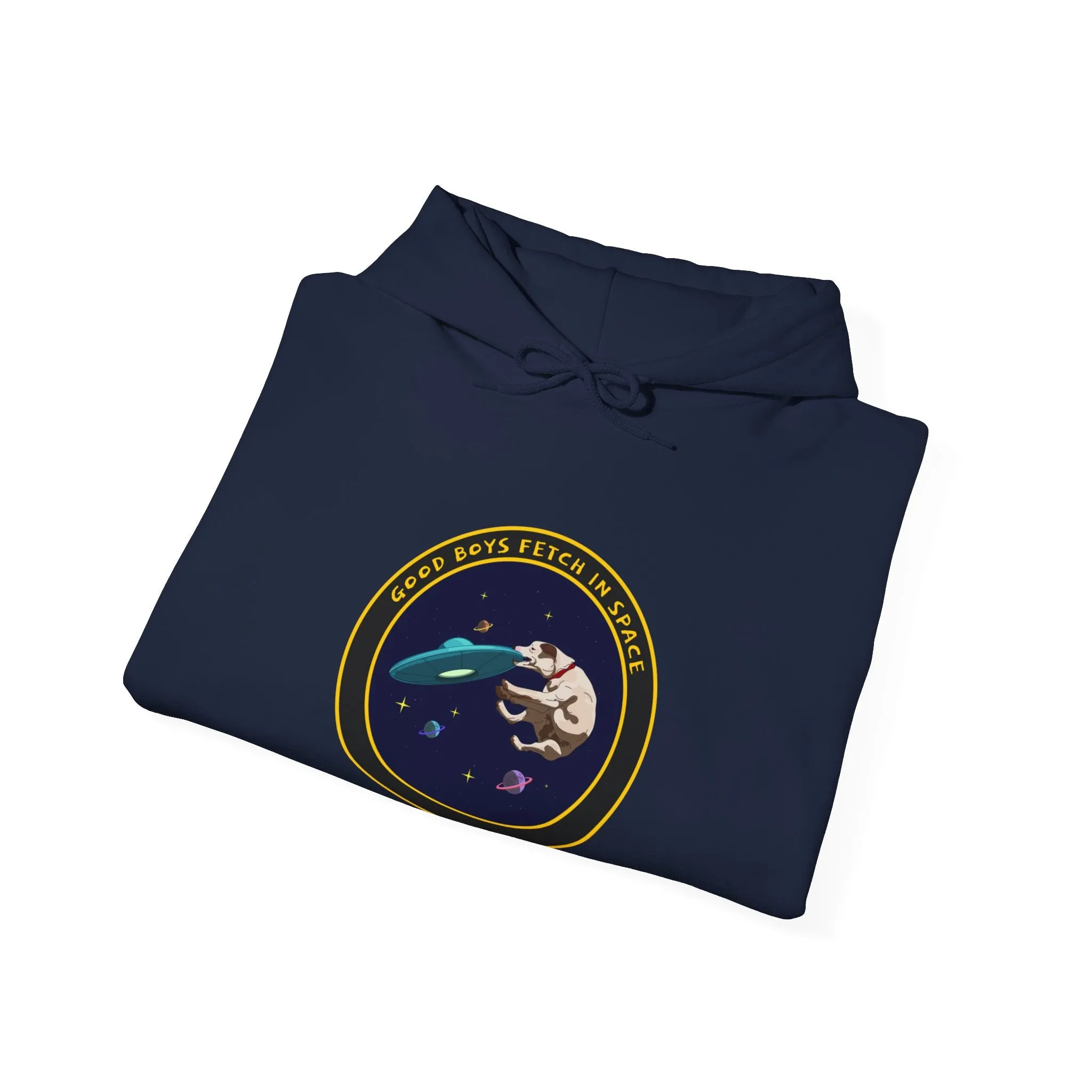 Good Boys Fetch In Space Funny Dog Sci-Fi Hoodie