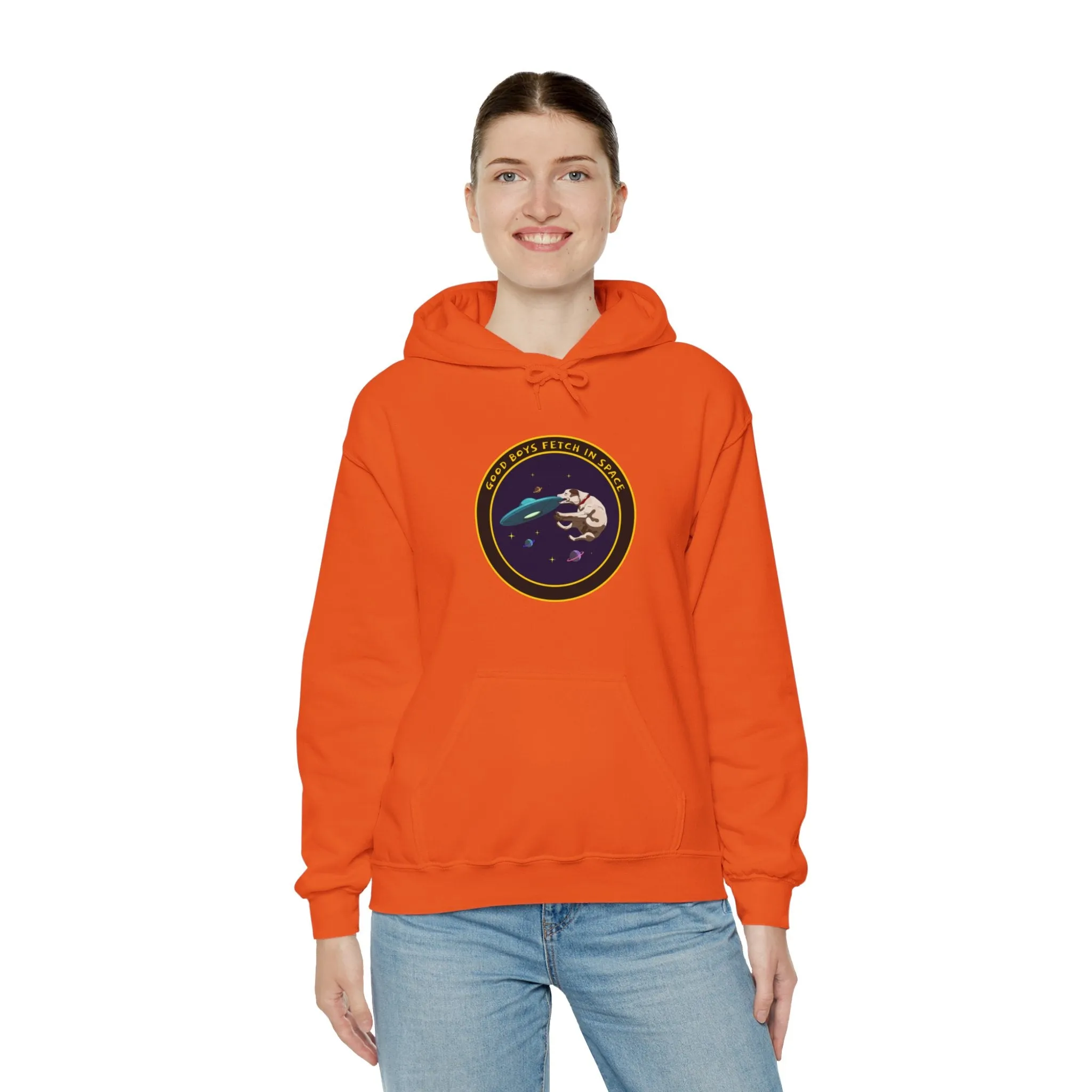 Good Boys Fetch In Space Funny Dog Sci-Fi Hoodie