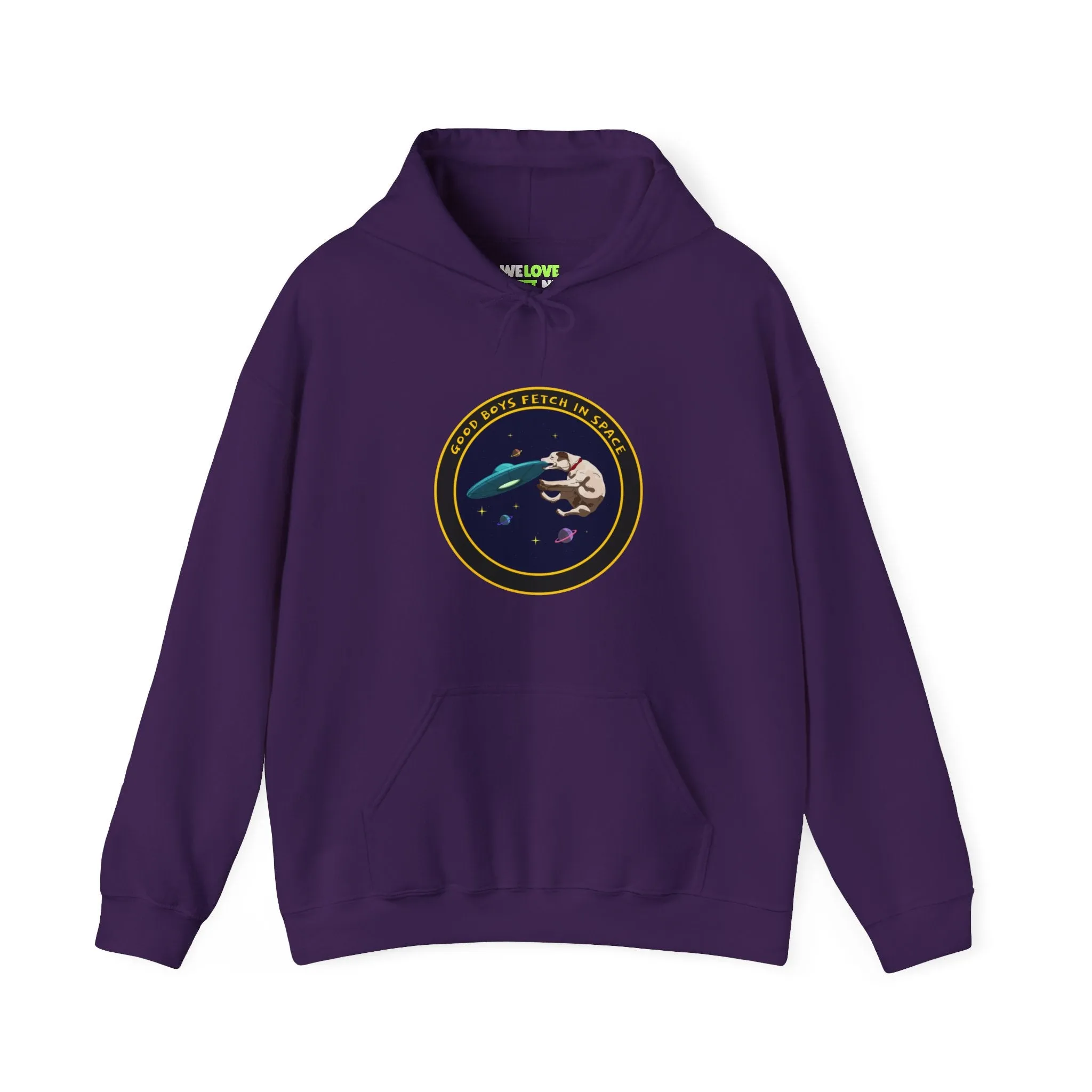 Good Boys Fetch In Space Funny Dog Sci-Fi Hoodie