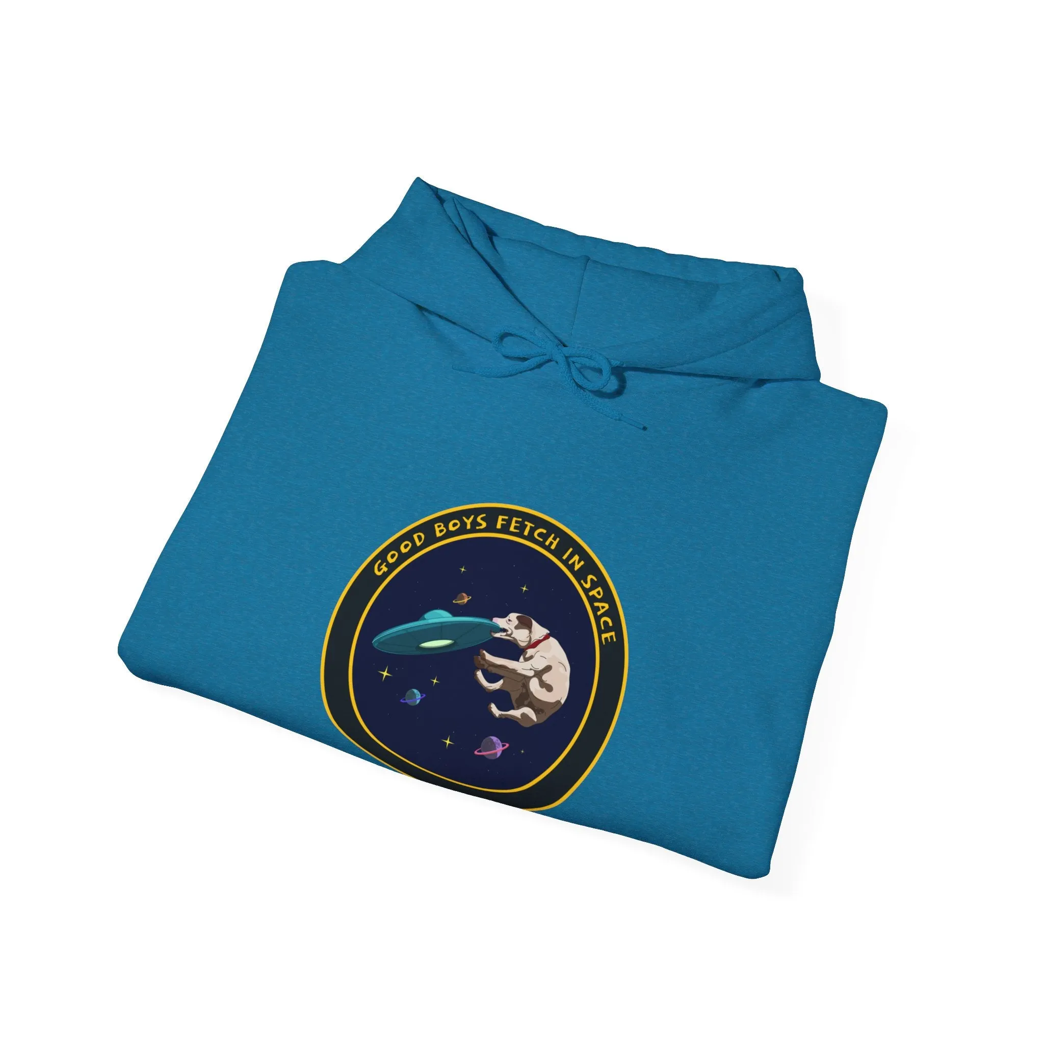 Good Boys Fetch In Space Funny Dog Sci-Fi Hoodie