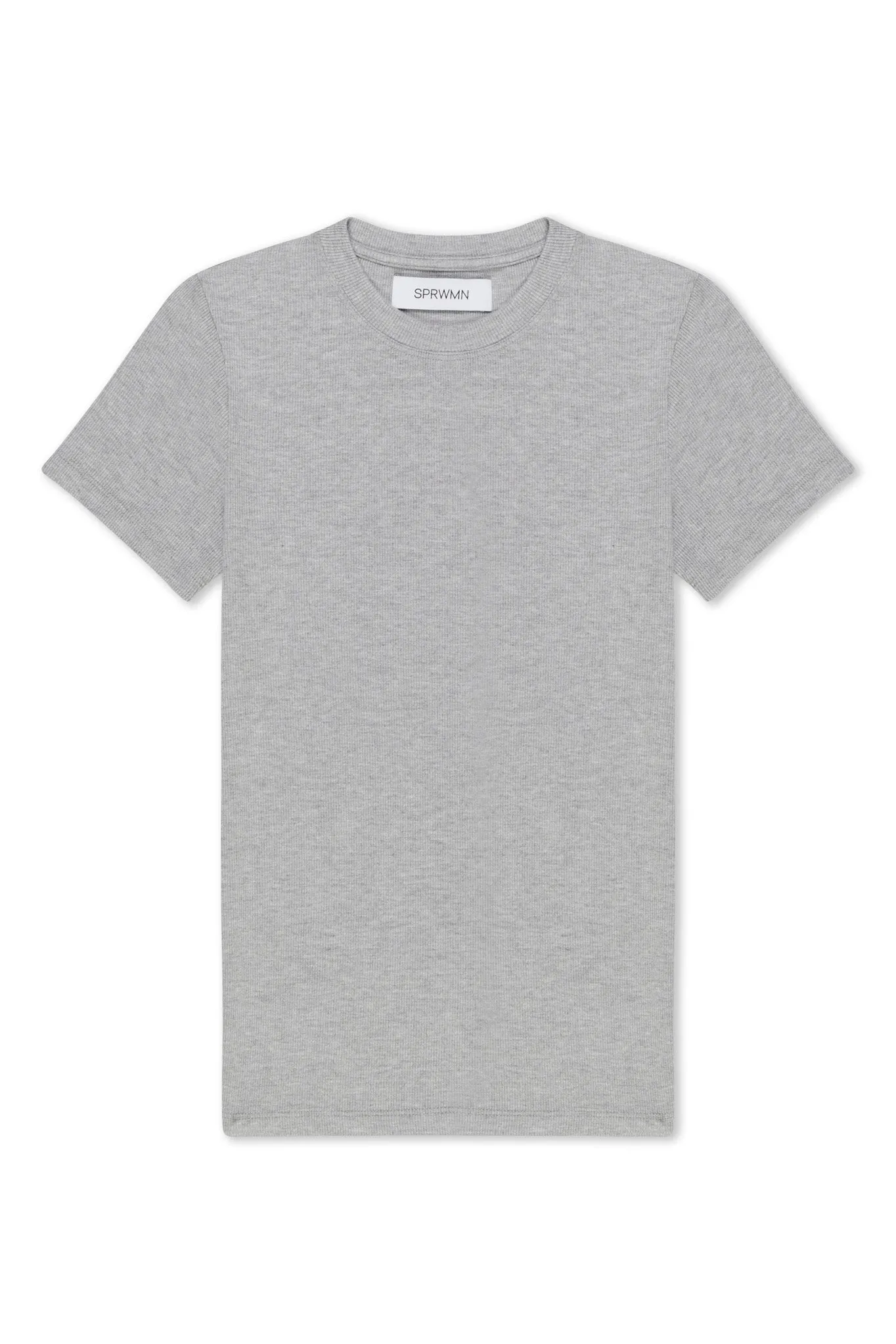 Heather Grey Rib Baby Tee