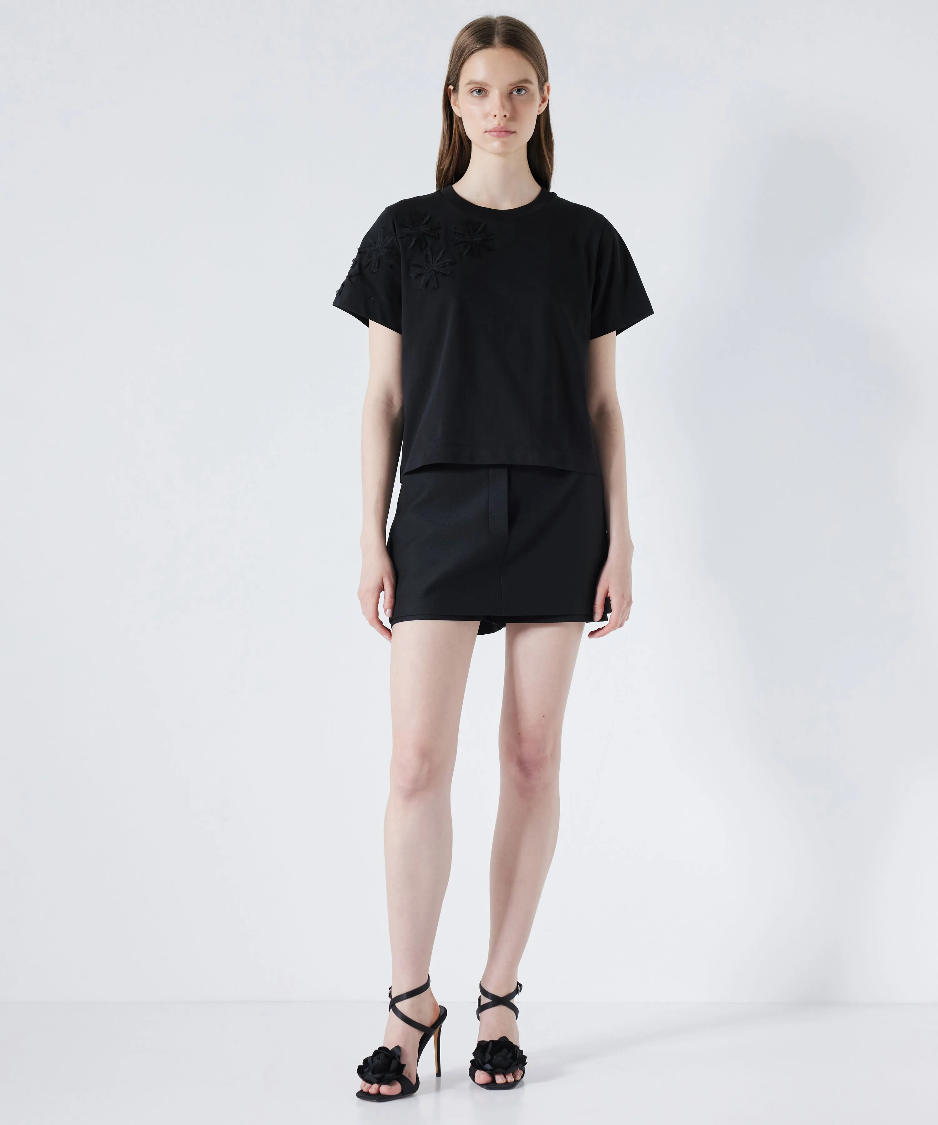 Ipekyol T-Shirt With Embroidery Applique Black