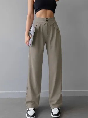 Ivyshape | Casual Wide-Leg Pants