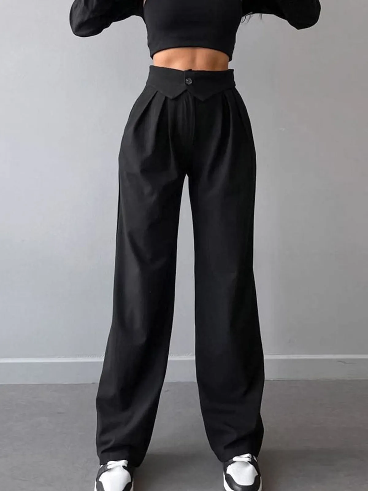 Ivyshape | Casual Wide-Leg Pants