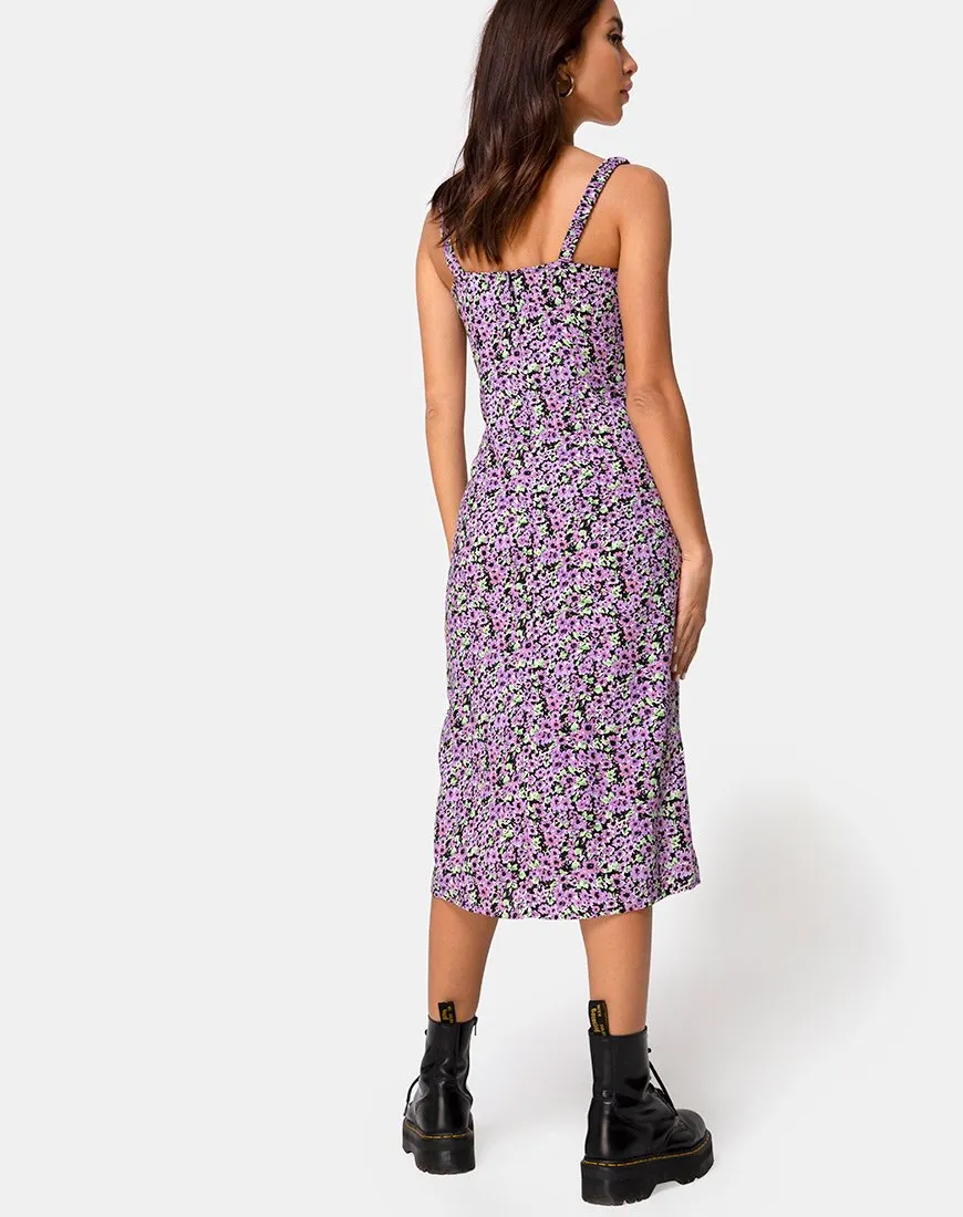 Jova Midi Dress in Lilac Blossom