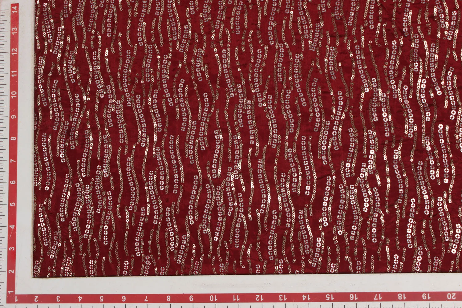 Maroon Chinon Chiffon Fabric