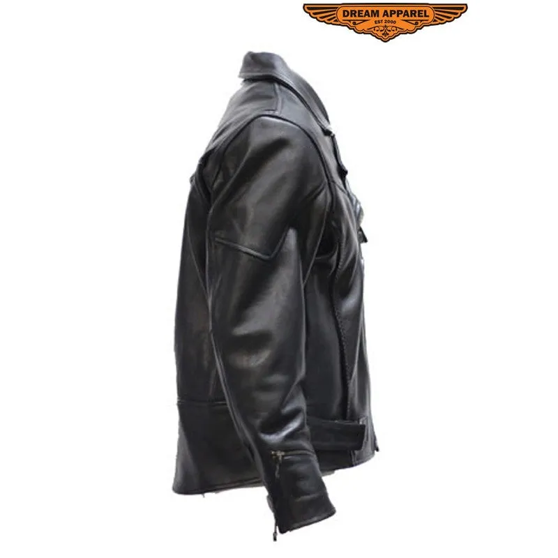 Mens Braided Pistol Pete Motorcycle Jacket