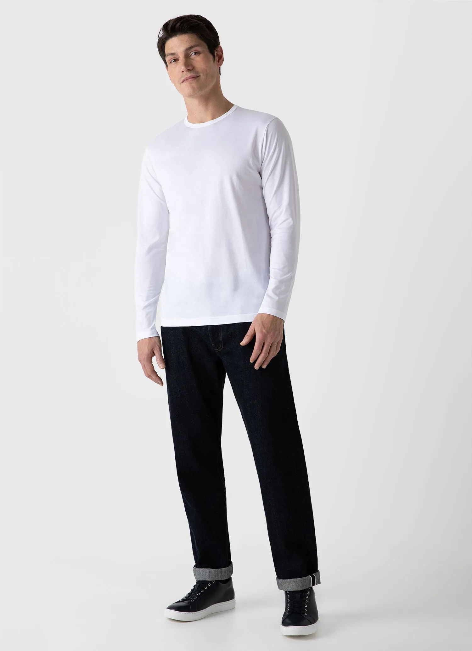 Men's Classic Long Sleeve T-shirt in White