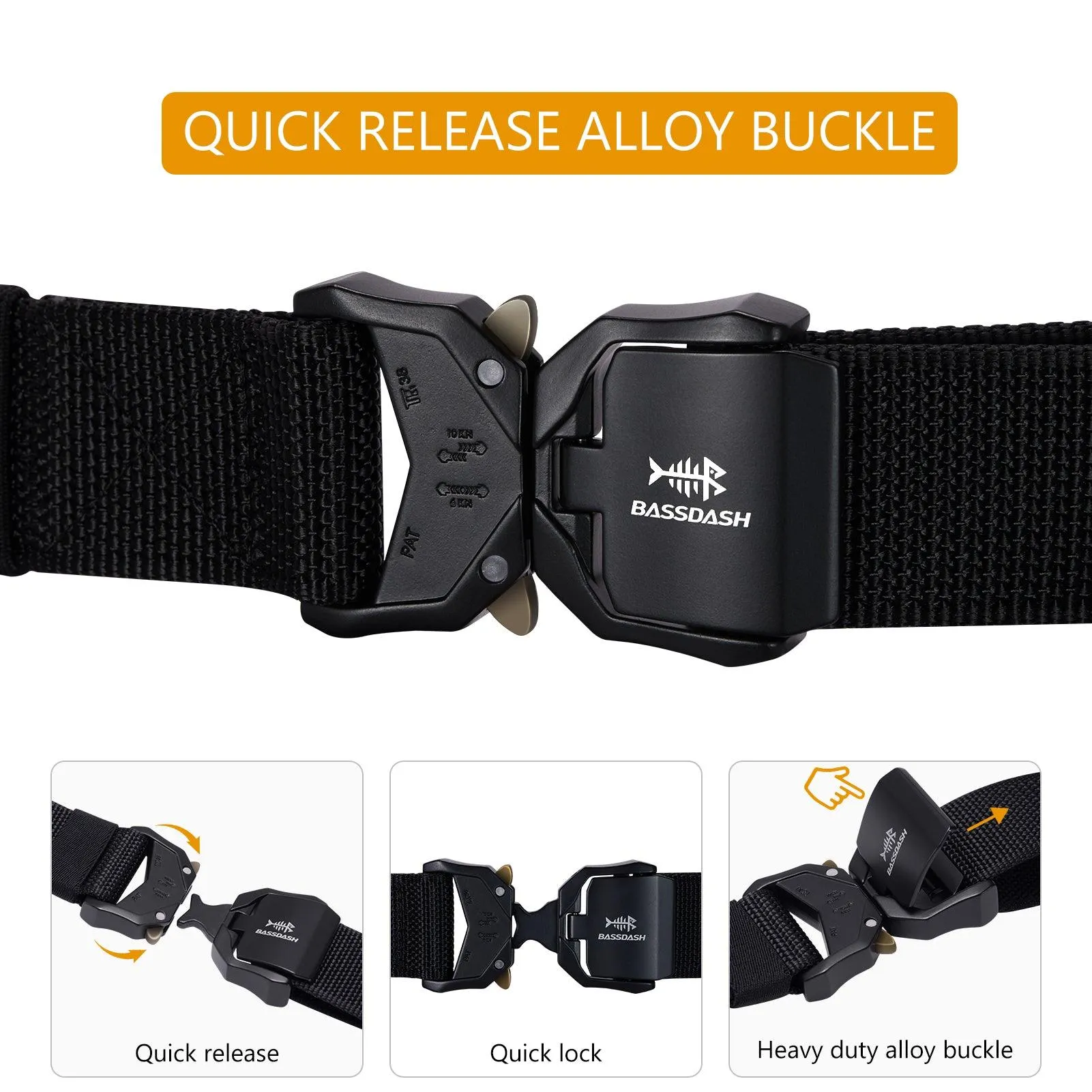 Men’s Tactical Belt with Quick Release Buckle