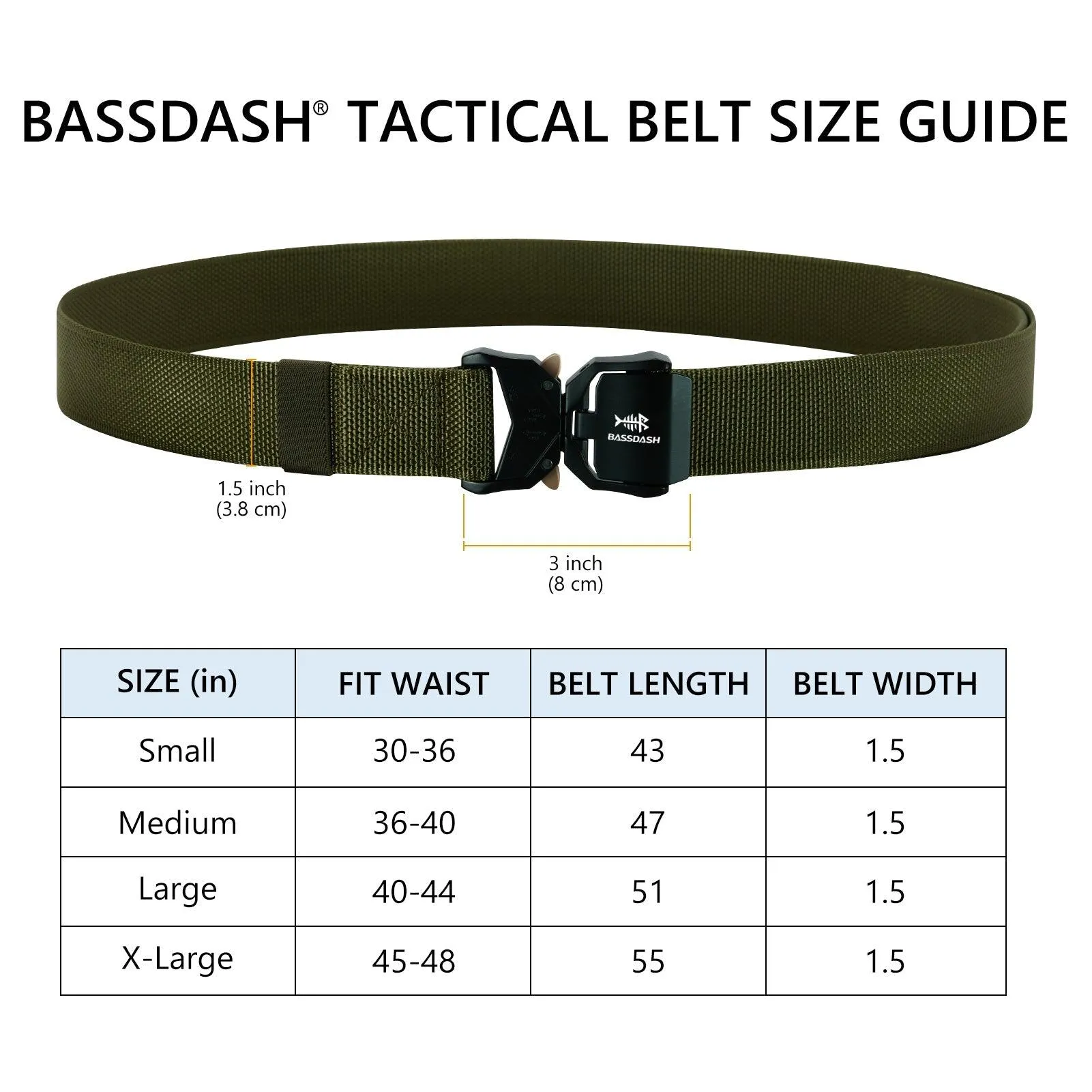 Men’s Tactical Belt with Quick Release Buckle