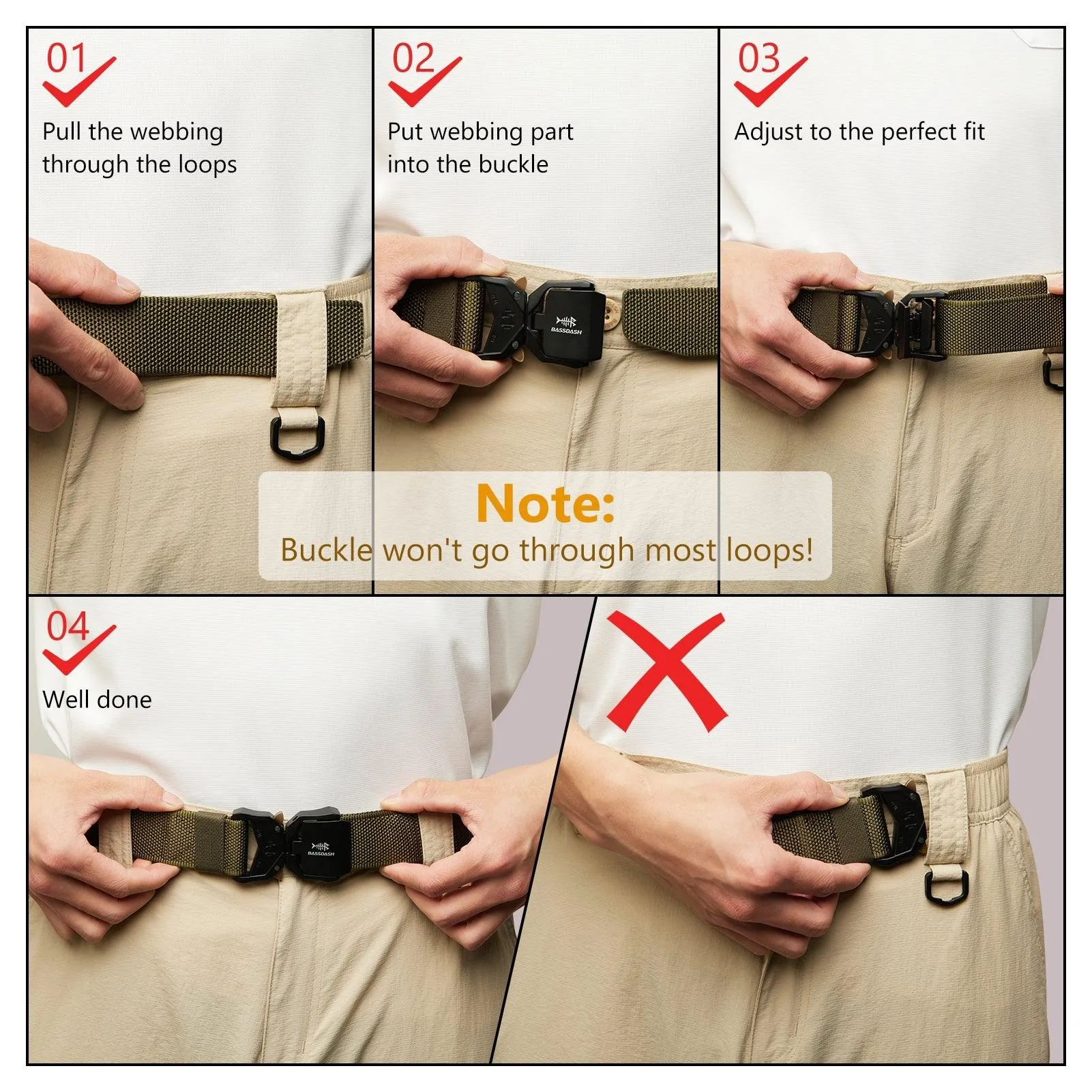 Men’s Tactical Belt with Quick Release Buckle